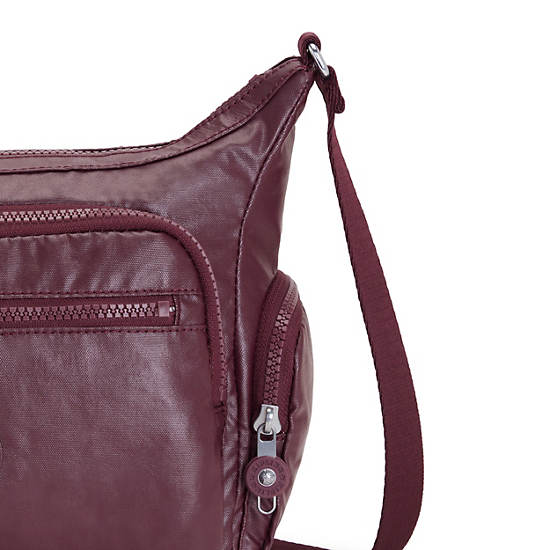 Kipling Gabbie Small Metallic Crossbody Taske Bordeaux | DK 1144BE